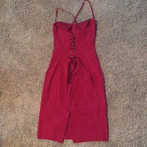 Stretch Dress with Lace Back